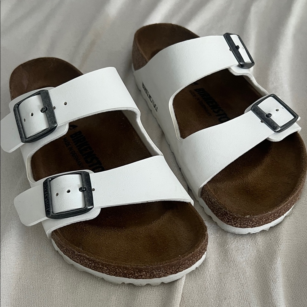 Birkenstock Kids White Double Strap Sandals